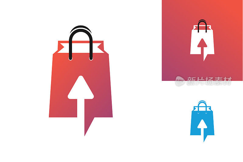 采购产品Up Shop标志模板设计矢量，会徽，设计概念，创意符号，图标